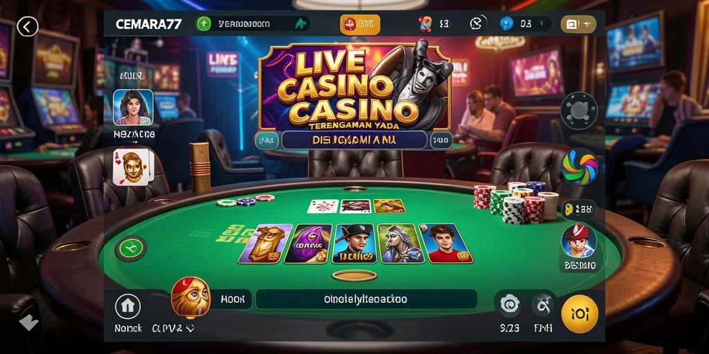 Gameplay real-time yang seru di CEMARA77 dengan dealer langsung.