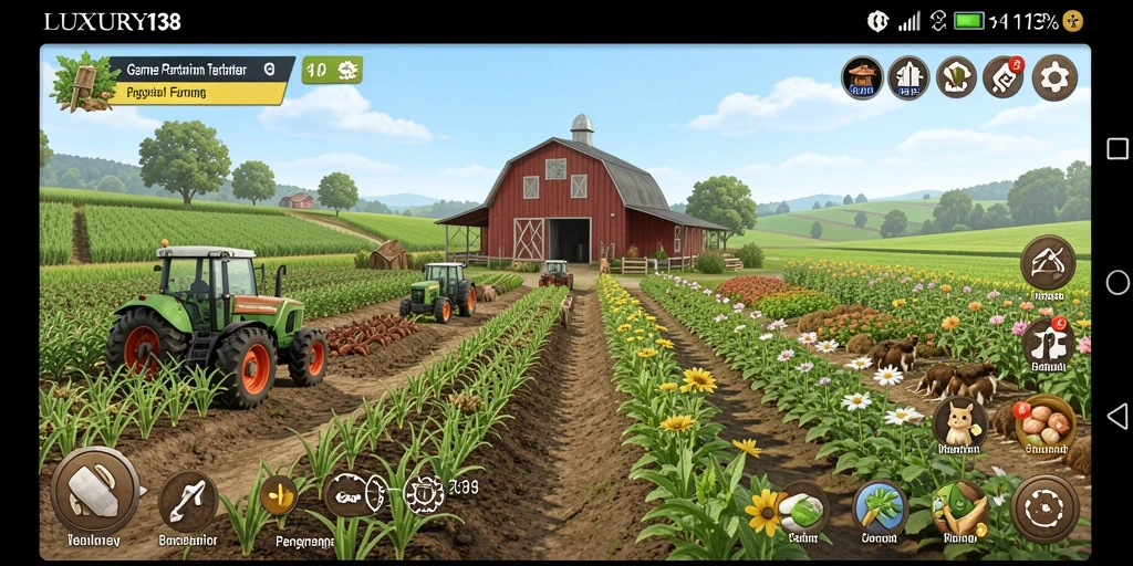 Tampilan gameplay <strong>LUXURY138</strong> yang seru dan interaktif dalam bertani.