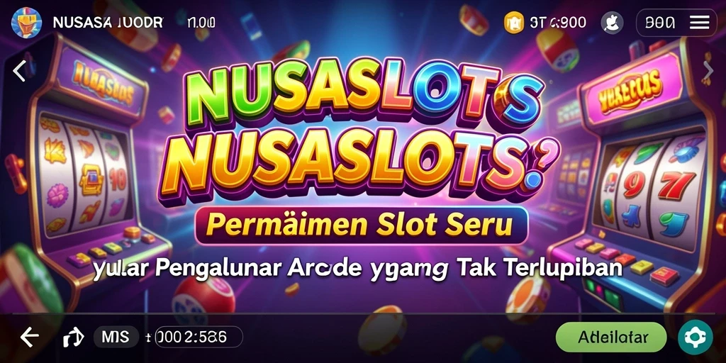 Tampilan gameplay menawan NUSASLOTS yang penuh warna dan interaktif.