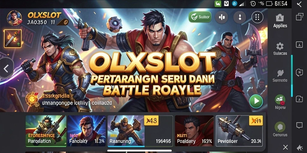 Tampilan menarik dari gameplay Battle Royale OLXSLOT.