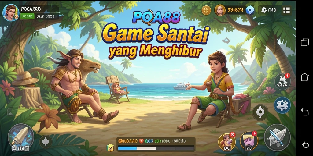 Tangkapan layar utama POA88 dengan gameplay yang santai dan menyenangkan.