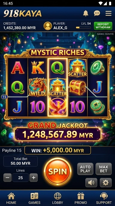 Screenshoot aplikasi 918kaya dengan berbagai pilihan aplikasi.